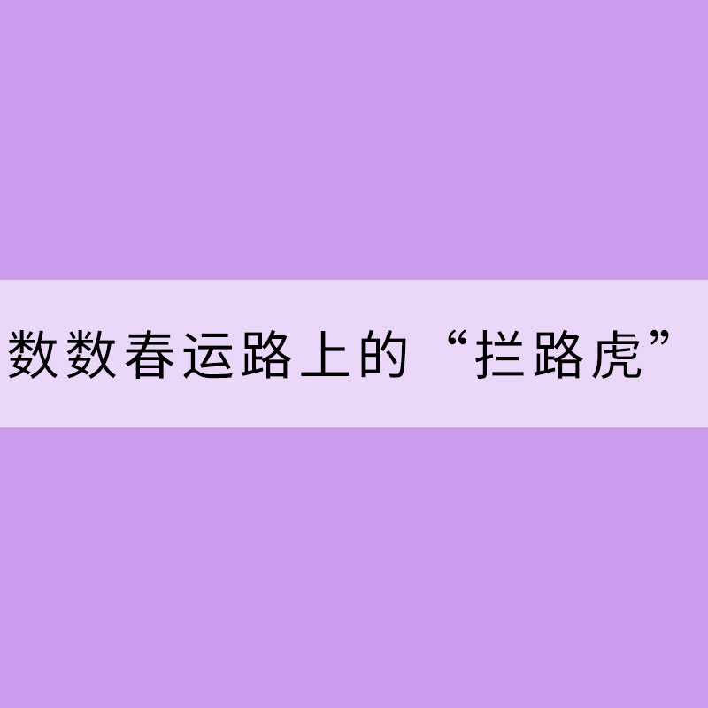 數(shù)數(shù)春運(yùn)路上的“攔路虎”